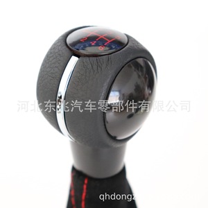 Bmw Mini Gear <b>Shift</b> <b>Knob</b> Dz04 Q11 K8 Black Leather With Red Stitching For Manual Transmission - Product Image 4