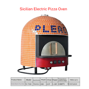 Four à pizza électrique de style sicilien, pour boulangerie, four de table, usage commercial et domestique, YS-750G, thermostat réglable - Product Image 4