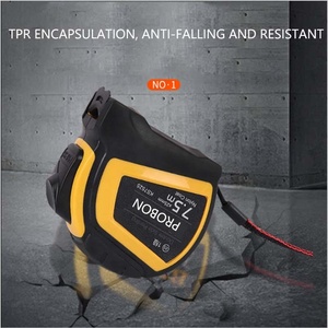 Mètre à ruban professionnel en acier avec verrouillage automatique 3m 5m 7,5m 8m 10m, résistant aux chocs, revêtement en caoutchouc ABS, règle métrique pour la construction - Product Image 4