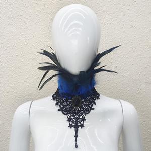 Halloween ren choker với lông tối lãng mạn của phụ nữ Tùy chỉnh màu sắc thoải mái cho cosplay & Chụp ảnh - Product Image 5
