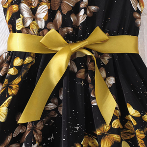 ชุดเดรสเด็กผู้หญิง อายุ 3-7 ปี เสื้อผ้าเด็กน่ารัก ลายดอกไม้ ระบายชายกระโปรง ยาวระดับเข่า ทรงเอไลน์ ผ้าโพลีเอสเตอร์ระบายอากาศได้ดี เหมาะสำหรับใส่ในชีวิตประจำวัน - Product Image 5