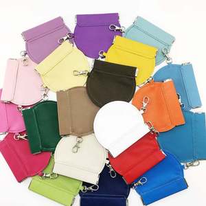 Automatic closing <b>spring</b> <b>clip</b> coin purse, PU leather magic bag, earphone bag, clasp purse, custom logo. - Product Image 5
