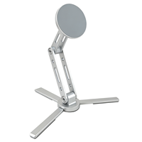 Support de téléphone portable magnétique rotatif à 360°, trépied innovant à hauteur réglable avec base lestée et accessoires universels