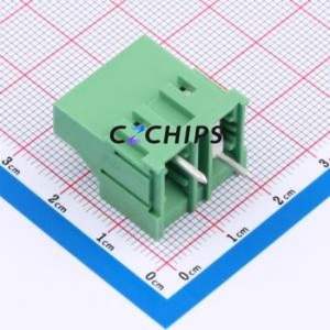 DB930B-9.52-2P-GN-S Screw Terminal Block Through hole Component (THT),P=9.52mm Connector 1x2P 6.35mm Green 2P - Product Image 2