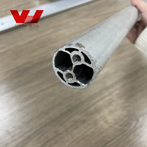 Tubes ronds en <span class=keywords><strong>Aluminium</strong></span> extrusion anodisé par 39mm, avec trous <span class=keywords><strong>pour</strong></span> la vis - Product Image 3