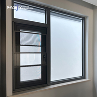 Ventanas Abatibles de Aluminio con Rotura de Puente Térmico, Vidrio Templado, Aislamiento Acústico y a Prueba de Viento con Mosquitera para Uso Doméstico