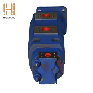 Repuestos Hidráulicos para Cargadora de Ruedas: Bomba Hidráulica Triple de Hierro Fundido Azul con Eje Recto, Venta al Por Mayor - Product Image 1