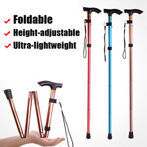 Bâtons de Trekking pliables en aluminium ultralégers, bâtons de course, de longueur réglable, 2 unités - Product Image 2