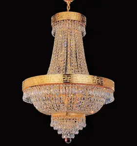 wholesale high quality k9 modern luxury crystal chandelier gold decorative lighting lamps vintage