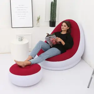 Canapé-lit gonflable avec pédale, confortable, pliable, extérieur et intérieur