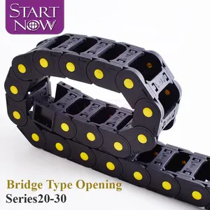 Startnow 1M/pc Plastic Cable Chains Bridge Opened Drag Chain With End Connectors For CNC Router Machine Tool Parts Wire Carrier