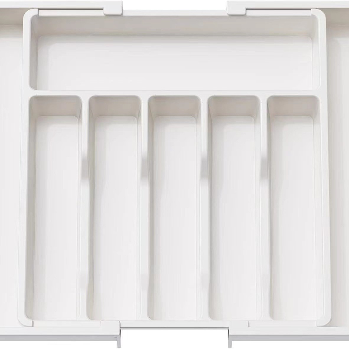 White cutlery storage box