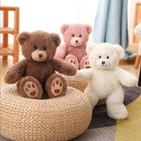 Peluche personnalisée en tissu épais, avec yeux et pieds brodés, en matière super douce, ours en peluche animal en tissu.