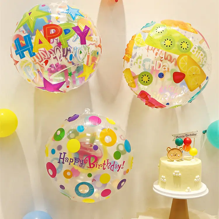 18 Inch Transparante Cartoon Verjaardag Ballon Ronde Party Ballonnen Diy Decoratie Folie Ballon