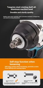 Llave de Impacto Inalámbrica <span class=keywords><strong>MASAKI</strong></span> JL005B Industrial de 21V con Batería de Iones de Litio de 2000mAh y Portabrocas de 1/2 Pulgada - Product Image 6