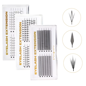 Vente en gros d'extensions de cils de vison préfabriquées, forme d'anime de luxe léger, forme de Pteris, bande dessinée d'elfe, flèche, extension de faux cils - Product Image 2