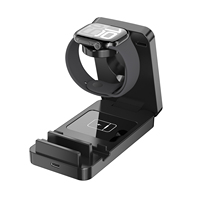 Chargeur sans fil magnétique universel professionnel 5-en-1 pour iPhone, montre connectée, écouteurs - Charge rapide 15W, design portable Type-C
