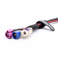 Conector Automotriz HSD de 4+2 Pines Hembra a Doble HSD de 4 Pines Macho con Codificación por Colores, Cable LVDS
