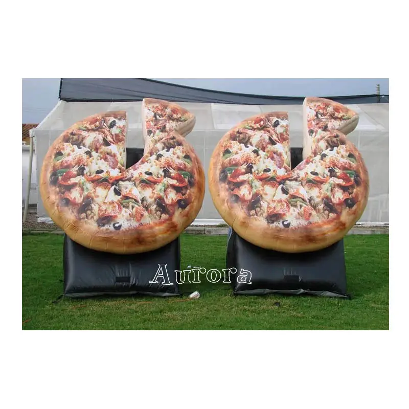 Özelleştirilmiş PVC şişme Pizza modeli büyük reklam balonu