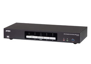 Commutateur <span class=keywords><strong>KVM</strong></span> professionnel ATEN CS1944DP 4 ports USB 3.0 4K pour <span class=keywords><strong>double</strong></span> écran avec hub intégré et audio en stock - Product Image 2