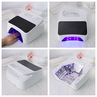 Lampe UV LED rechargeable 72W pour ongles, séchoir sans fil haute puissance avec base amovible pour ongles en gel