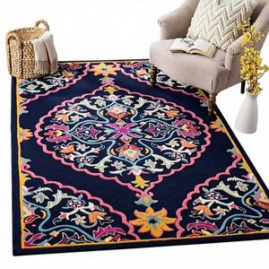 Alfombras de Lana Hechas a Mano de Lujo con Diseño Floral Antideslizante y Ecológico para Sala de Estar, Dormitorio y Decoración de Interiores - Product Image 1