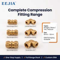 Raccord coudé en laiton à compression, filetage femelle 90 degrés, surface lisse, pour tuyaux 16mm 20mm 26mm, radiateur de chauffage par le sol PEX Al