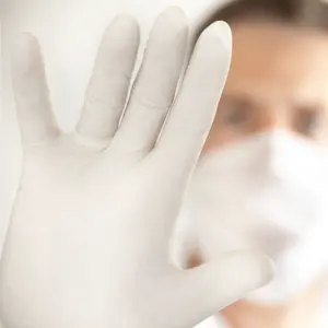 Trắng bột-miễn phí Beauty Salon hóa chất phòng thí nghiệm cấp thực phẩm dùng một lần Nitrile găng tay tinh khiết Nitrile găng tay