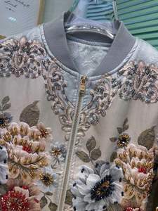 <span class=keywords><strong>Giacca</strong></span> nuova di alta qualità 2024 cappotto autunno inverno donna Vintage stampa motivi floreali manica lunga Bomber Casual Xxl - Product Image 4