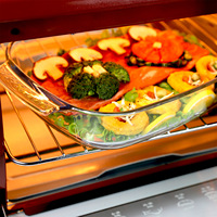 Ensemble de plateaux de cuisson en verre borosilicate de haute qualité pour restaurant, résistant au four, au micro-ondes et au réfrigérateur, sans BPA, écologique, compatible lave-vaisselle