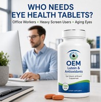 Comprimés multivitaminés et minéraux OEM, zinc, cuivre, sélénium, vitamines A, C, E, lutéine, fabricant de marques privées, MOQ 1000 bouteilles