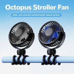 Ventilador de Mano Recargable USB de Alta Velocidad, Mini Ventilador con Trípode para Cochecito, Mesa, Uso en Exteriores y Camping - Product Image 2