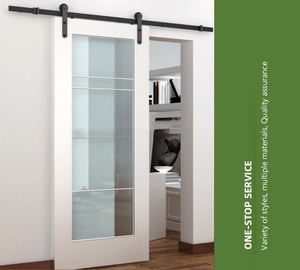 Cổ điển phong cách Châu Âu cửa trong nhà kính không khung Barn cửa kính hệ thống cửa trượt - Product Image 2