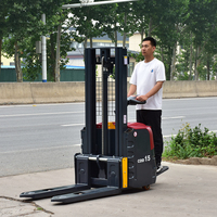 Chariot élévateur électrique 48V avec batterie au plomb, chariot élévateur à conducteur assis, mât simple, déplaceur latéral, pneus pleins pour manutention en entrepôt