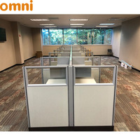 Cloison de bureau moderne pour 1 à 10 personnes Système de bureau modulaire ODM/OEM Mobilier de bureau en bois extensible avec panneau de style