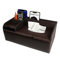 Boîte à mouchoirs multifonctionnelle en cuir moderne LG8159, salon, table basse, bureau, télécommande, rangement, boîte cadeau, logo imprimé