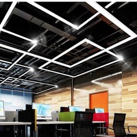 Lampu Strip LED Lima Sisi untuk Penggunaan di Gym, Warnet, Ruang Konferensi, Supermarket, Lampu Plafon LED Persegi