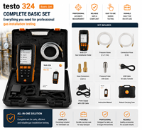 Testo 324 Basic Set Gas Installation Tester Leak Detector Pressure Measurement Instrument for Gas Pipeline Testing