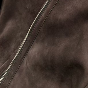 Nouvelle Veste Biker à Col Montant TF 2026 - Cuir Daim Mélange d'Agneau Importé d'Espagne Noir Ébène pour <span class=keywords><strong>Homme</strong></span> - Vêtement d'extérieur Décontracté en Cuir - Product Image 6