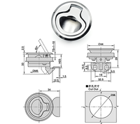 Hengsheng MS739 Marine Bateau Serrure De Porte En Alliage De Zinc En Acier Inoxydable Nylon Loquet Cam Lock RV Boîte À Outils Tiroir Panneau De Voiture Yacht Serrure