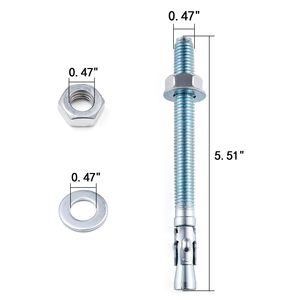 핫 세일 탄소강 웨지 앵커 M10 M12 블루 아연 콘크리트 앵커 임베디드 확장 웨지 앵커 - Product Image 2