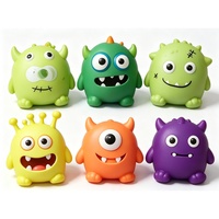 Ensemble de 6 jouets moelleux monstres mignons de couleur mate
