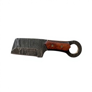 Cuchillo de Supervivencia y Caza de Acero de Damasco de Grado Industrial, Hecho a Mano, de Alta Calidad, con Hoja Fija Mini de Punta Caída y Mango de Madera OEM - Product Image 2