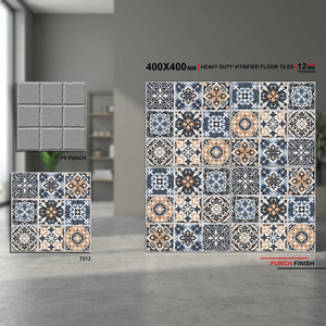Carreaux de porcelaine rectifiés rustiques 16x16 pouces, antidérapants numériques, pour parkings, céramiques de sol extérieur robustes - Product Image 6