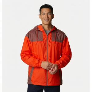 Premium Quality Coated Hooded Waterproof Windbreaker Jackets Latest Style Best Material Custom Embroidery Decoration <b>Top</b> Selling - Product Image 1