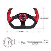 Volant universel de voiture Drift type D 13 pouces 325mm Guidon de voiture de course Volant de voiture Karting Golf Cart Modifié