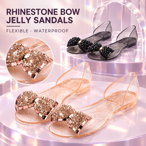 Fashion Women Transparent Flat <b>Sandals</b> Crystal <b>Bow</b> Summer Footwear - Product Image 1