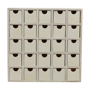 Boîte à souvenirs personnalisée non finie avec 25 tiroirs <span class=keywords><strong>Calendrier</strong></span> <span class=keywords><strong>de</strong></span> <span class=keywords><strong>l</strong></span>'<span class=keywords><strong>avent</strong></span> <span class=keywords><strong>en</strong></span> <span class=keywords><strong>bois</strong></span> - Product Image 2