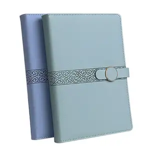 经典A5精装皮革旅行日记本套装，带笔盒环保纸办公文具商务笔记本