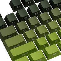 Akko orman degrade klavye tuş takımı Shine-Through yan baskılı 135-Key MX anahtarı uyumlu Keycaps